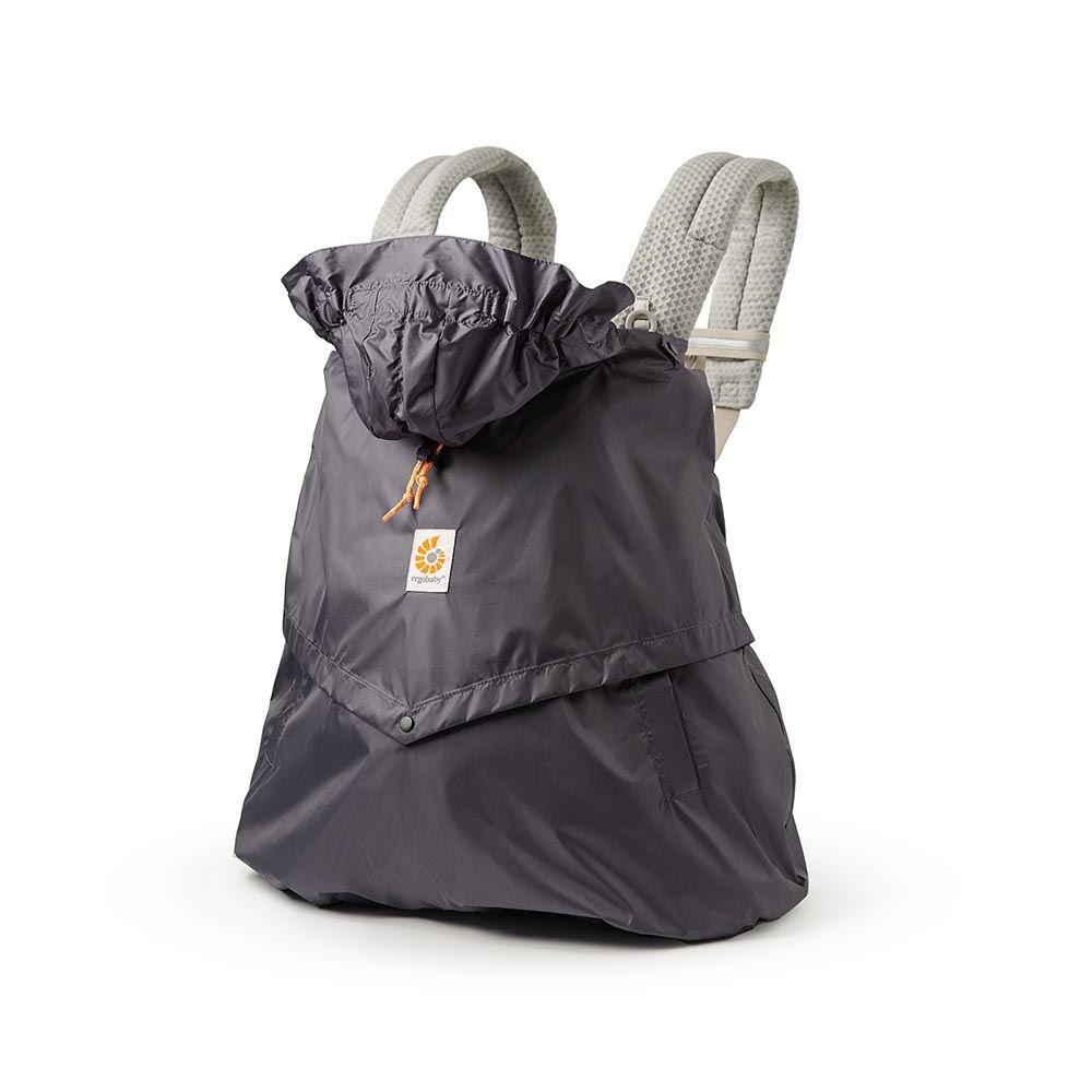 Ergobaby Rain and Wind Carrier Cover in charcoal; weatherproof baby carrier accessory