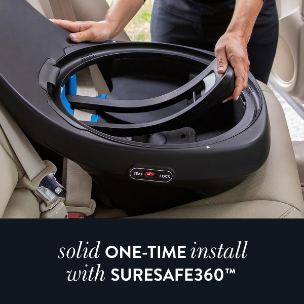 Evenflo Revolve360 Slim 2-in-1 rotational car seat with Sensorsafe, one-time install