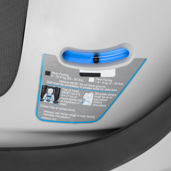 Evenflo Revolve360 Slim 2-in-1 Rotational Car Seat with SensorSafe, blue accent label