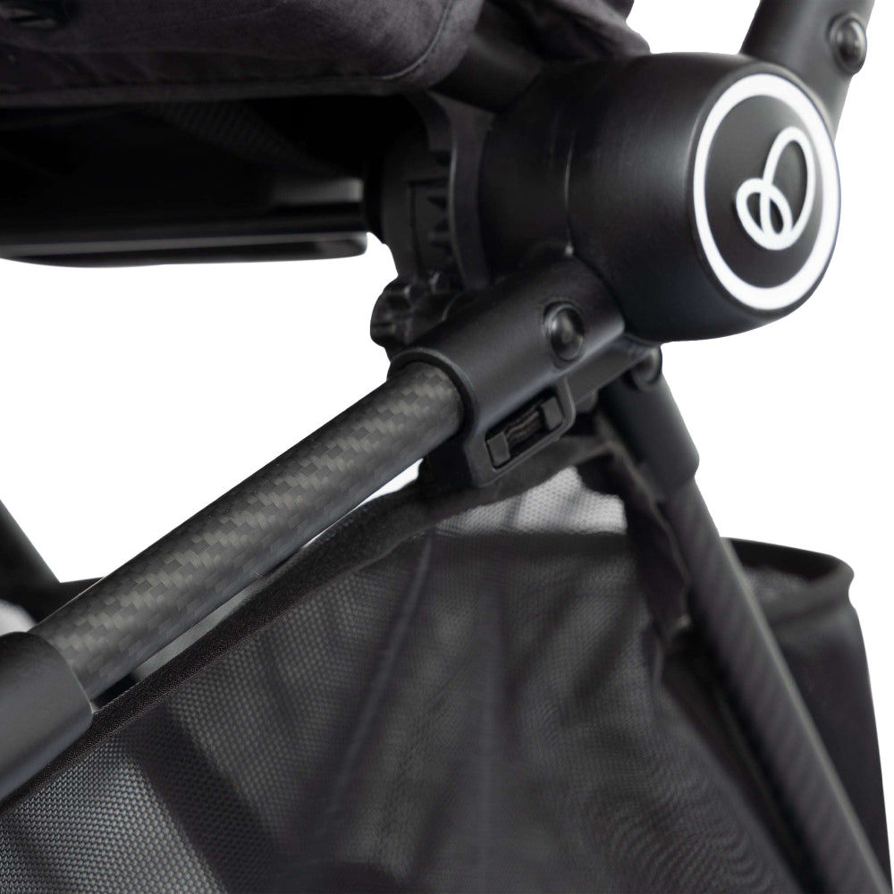 Evenflo Hummingbird ultra-light carbon fiber stroller frame with black fabric