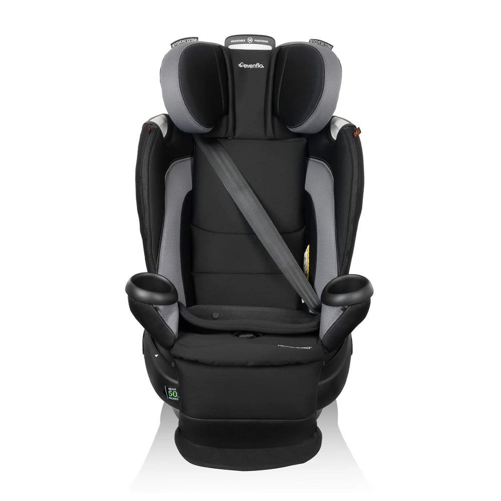 Evenflo Revolve360 Extend Rotational All-In-One Convertible Car Seat With Quick Clean Cover Revere Gray