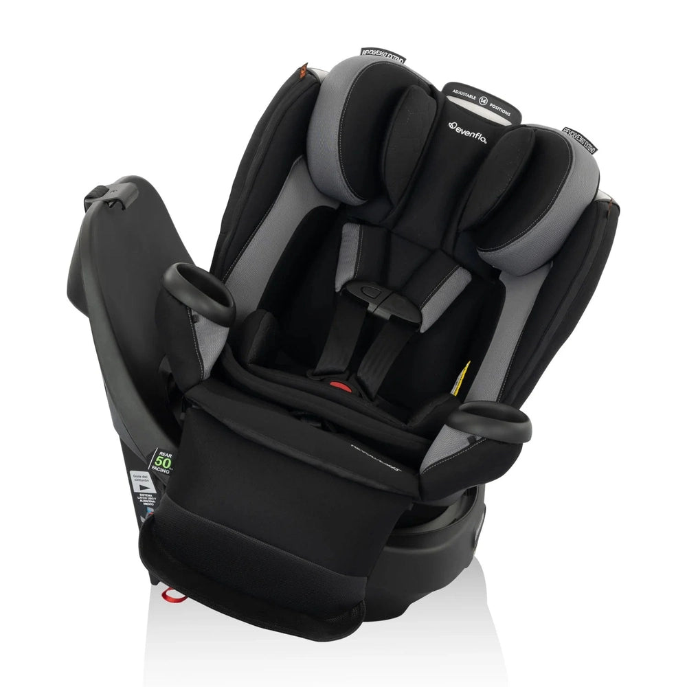 Evenflo Revolve360 Extend Rotational All-In-One Convertible Car Seat With Quick Clean Cover Revere Gray