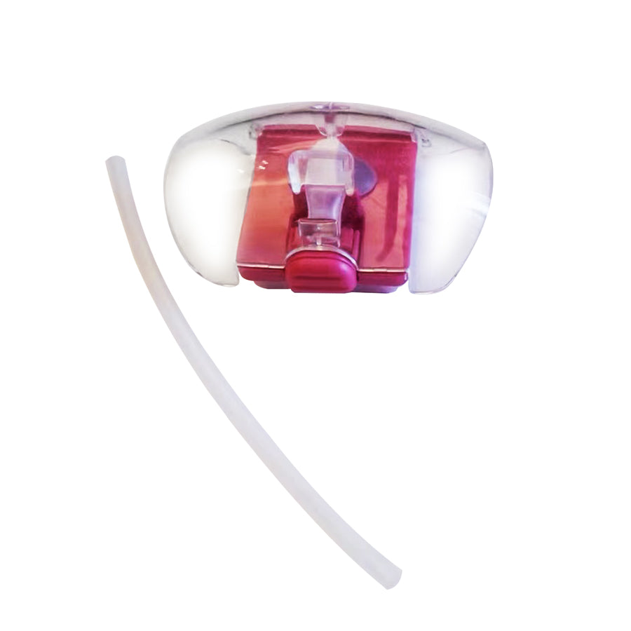 Family Out donut water bottle replacement lid and straw, pink translucent cap