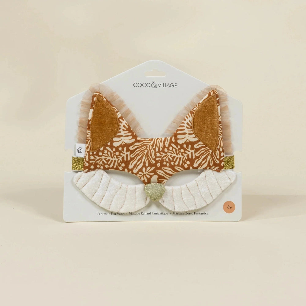 Packaged headband with floral pattern on a beige background