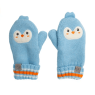 Flapjackkids Baby Knitted Mittens Penguin