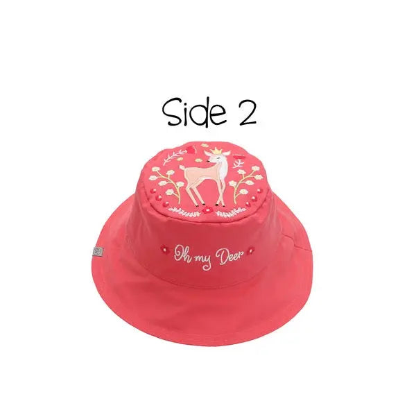 Flapjackkids Reversible Kids Sun Hat Bunny & Deer
