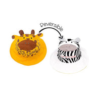 Flapjackkids Reversible Kids Sun Hat Giraffe & Zebra