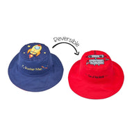 Flapjackkids Reversible Kids Sun Hat Spaceship & Robot