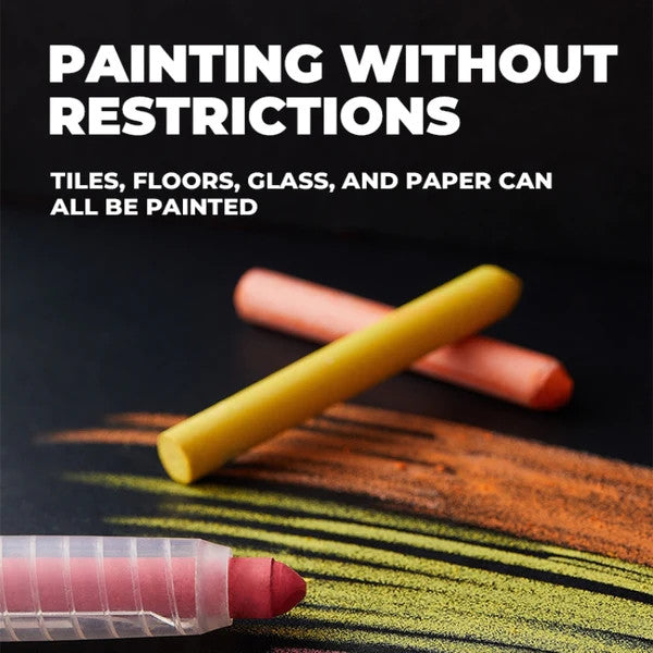 Flower Monaco Bathtub Crayons, 12-color set; plastic bath crayons in yellow, pink, orange