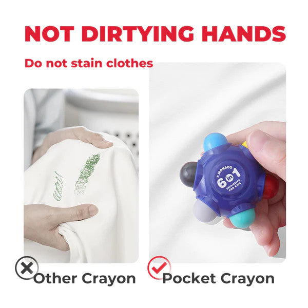 Flower Monaco Pocket Crayons 3 Set