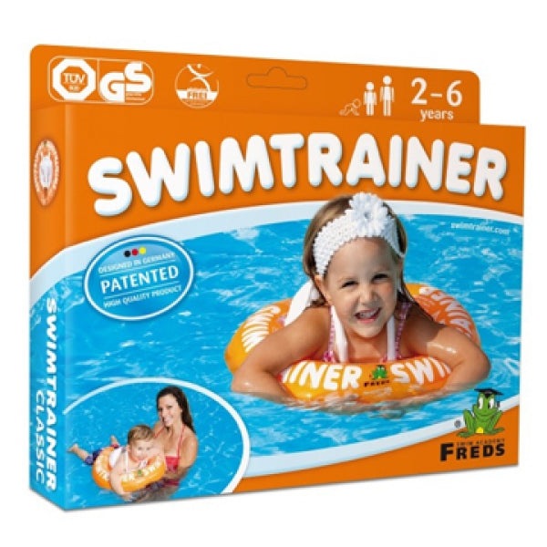 Freds Swimtrainer Classic orange float for ages 2–6 years by Freds Swim Academy