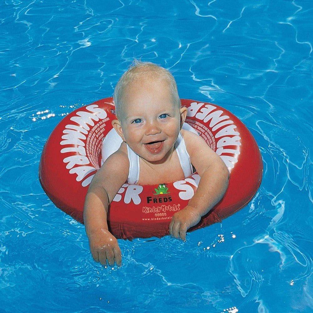 FREDS Swimtrainer Classic Red infant float for ages 3M-4Y, by Freds Swim Academy