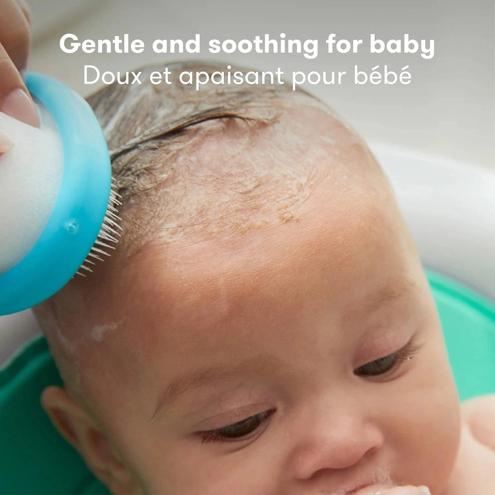 Frida Baby Dermafrida The Flakefixer blue silicone scalp brush for cradle cap