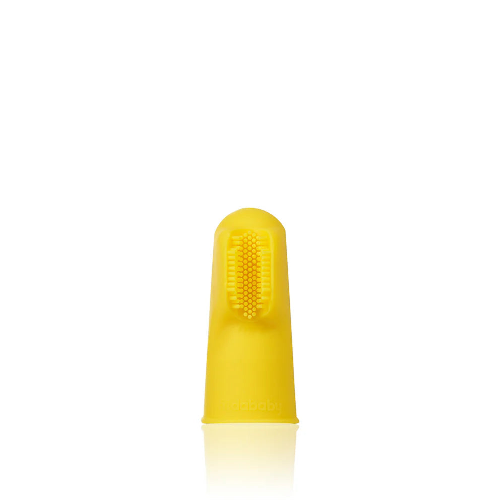 Frida Baby Smilefrida finger toothbrush, yellow silicone with soft bristles