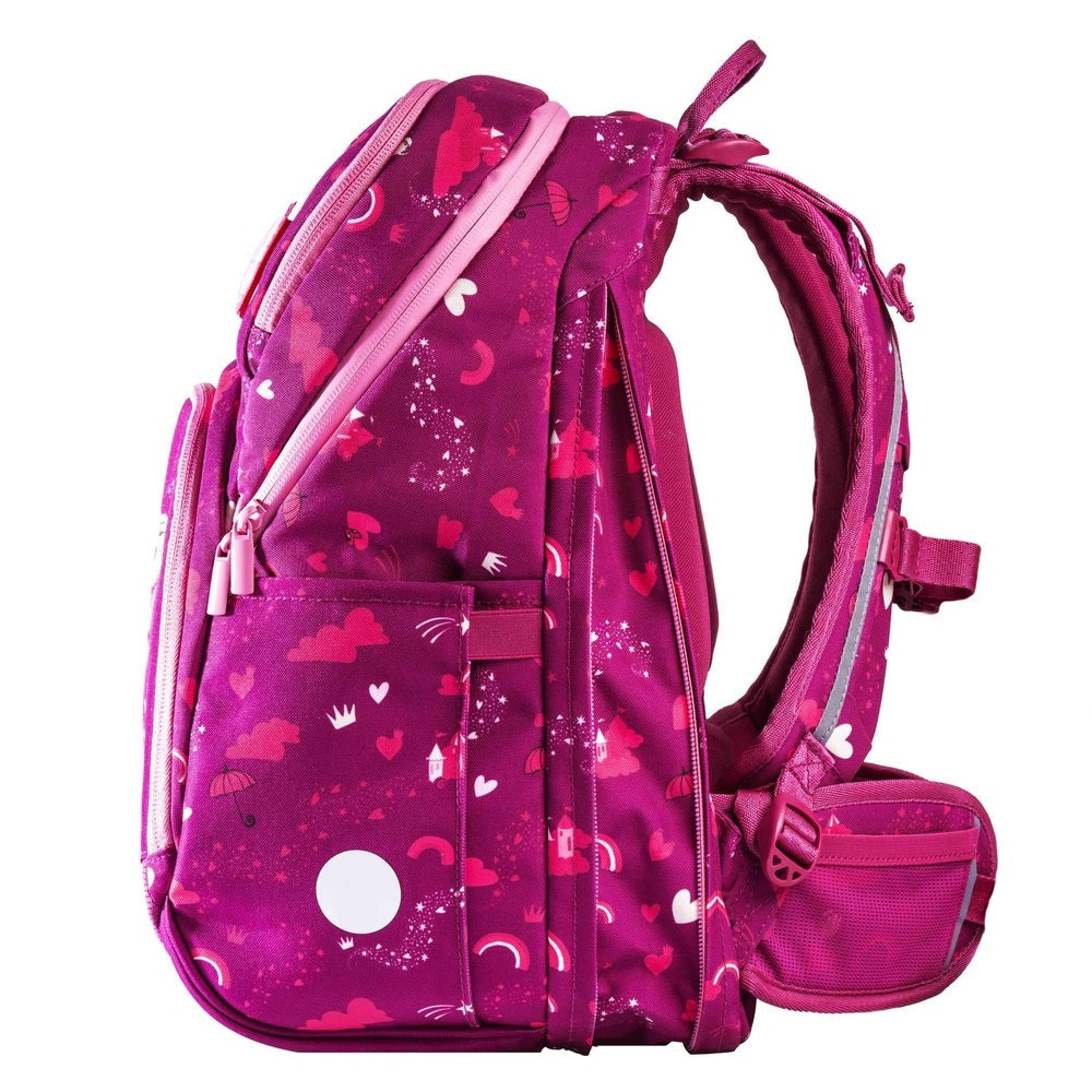 Backpack Frii of Norway school backpack expanding 20–25L in ballerina pink with pink accents