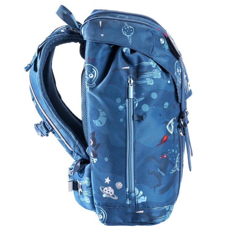 Frii Of Norway 22L Ninja Blue school backpack with space-themed print