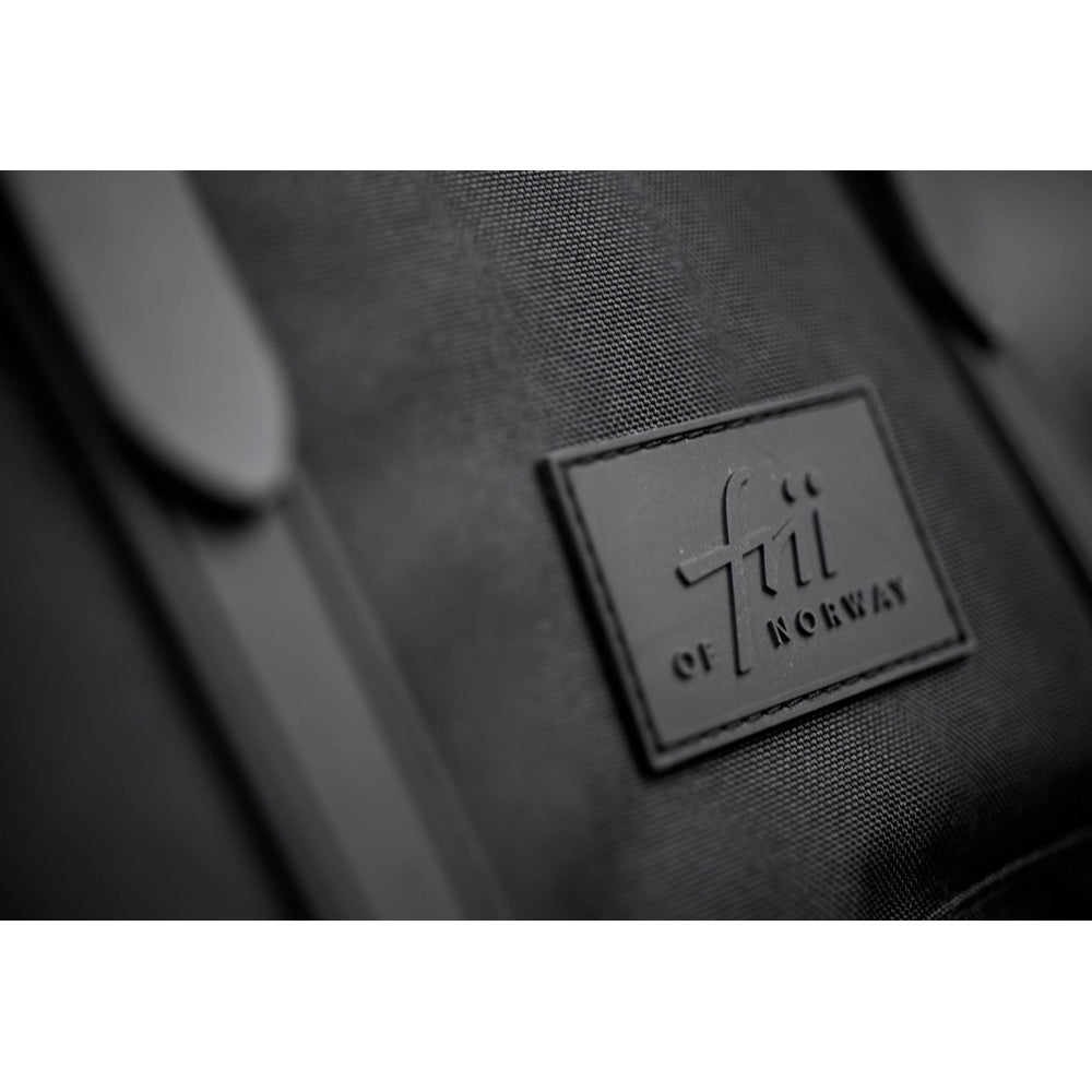 Frii of Norway 30L school bag backpack in black with textured fabric.