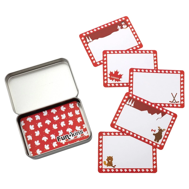Funkins Lunchbox Note Cards in Red with White Border.