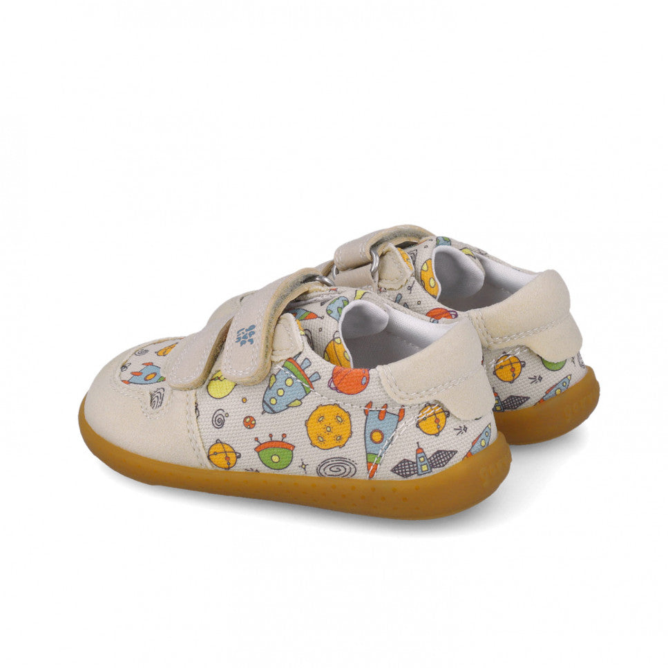 Garvalin Barefoot Children Canvas Sneakers Beige