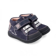 Garvalin Kids Leather Booties Navy Blue