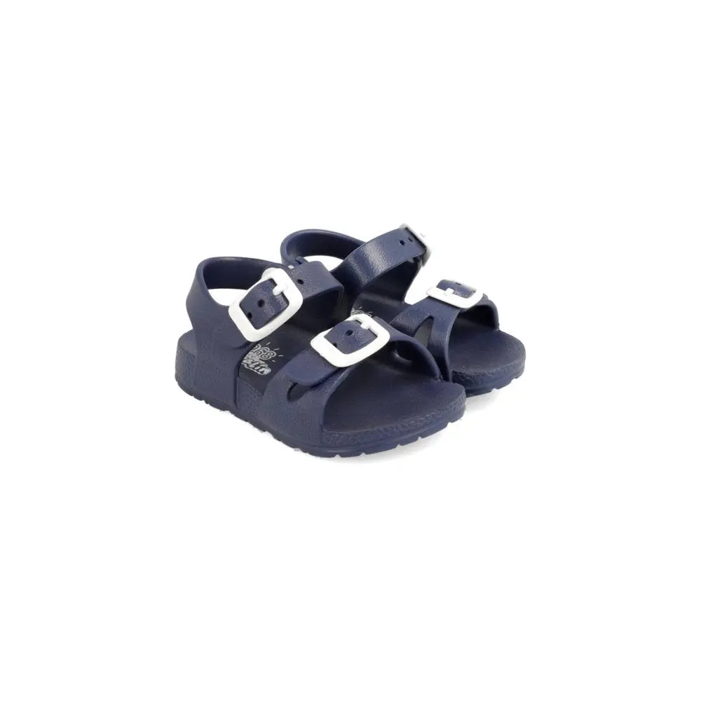 Garvalin Sandalia Hebillas Sandy navy toddler sandals with white buckle straps for adjustable fit.