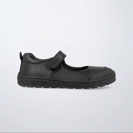 Garvalin School Shoes Black Leather Barefoot Mary Jane