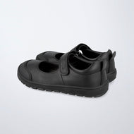 Garvalin School Shoes Black Leather Barefoot Mary Jane