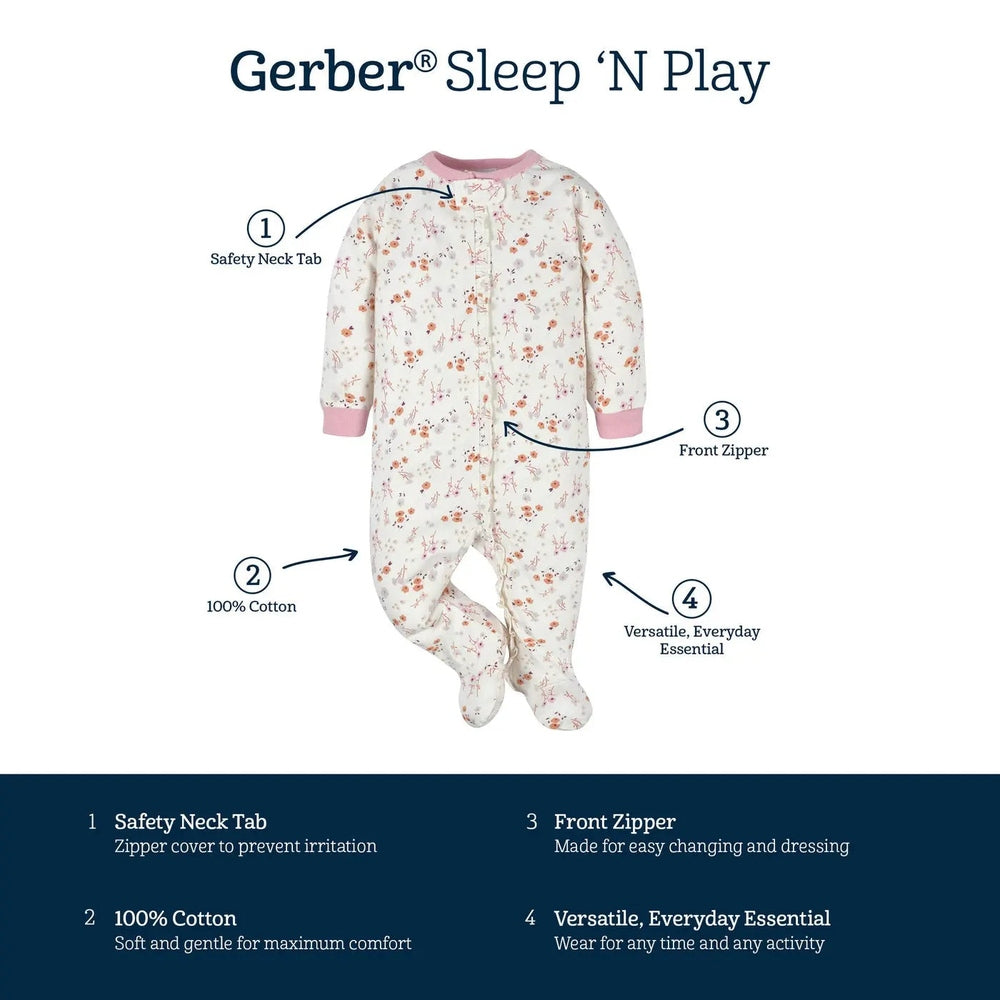 Gerber Baby Boys Floral Sleep 'N Play