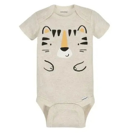 Gerber Short Sleeve Baby Bodysuit Single Tiger Faces