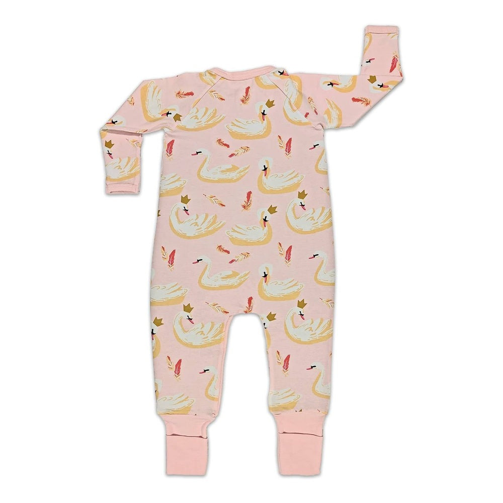 Good Luck Sock Swans Baby Pajamas