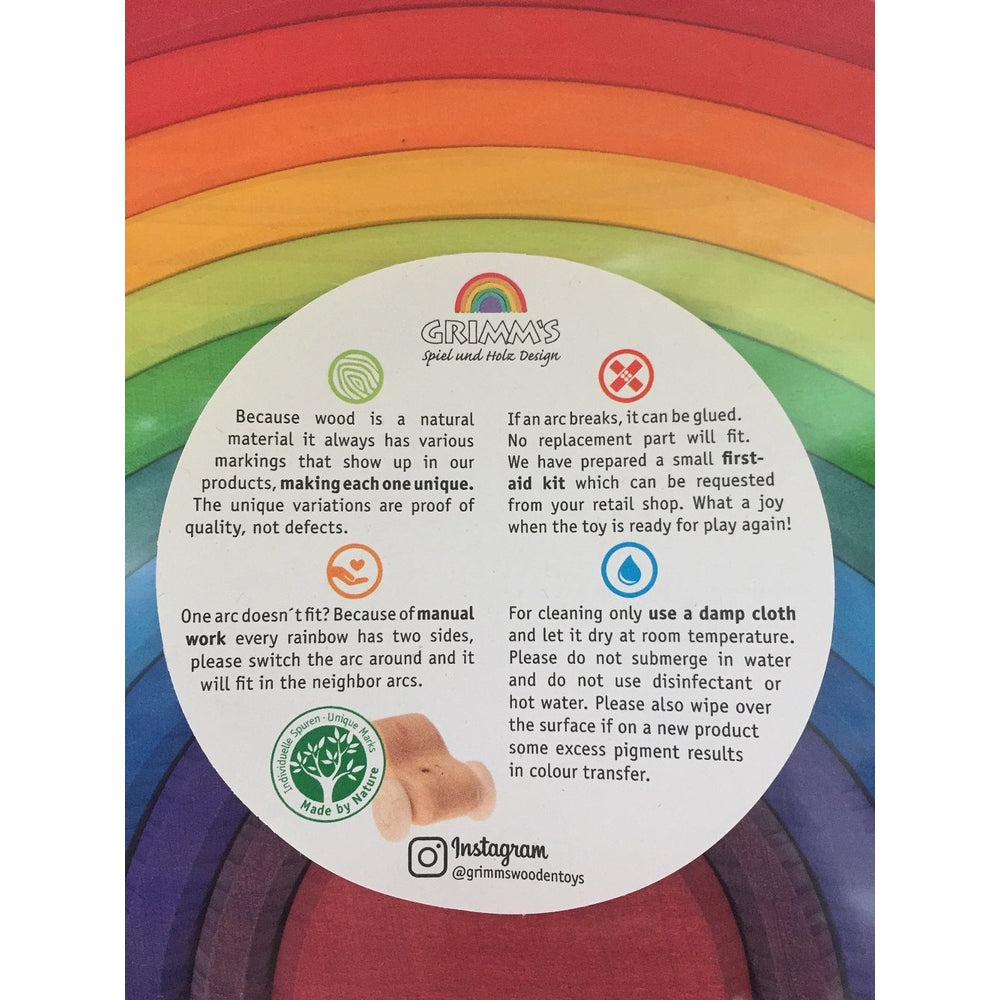 Grimm's Building Rainbow Large 12pc