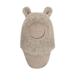 HUTTEliHUT Balaclava Ears Wool Teddy - camel melange