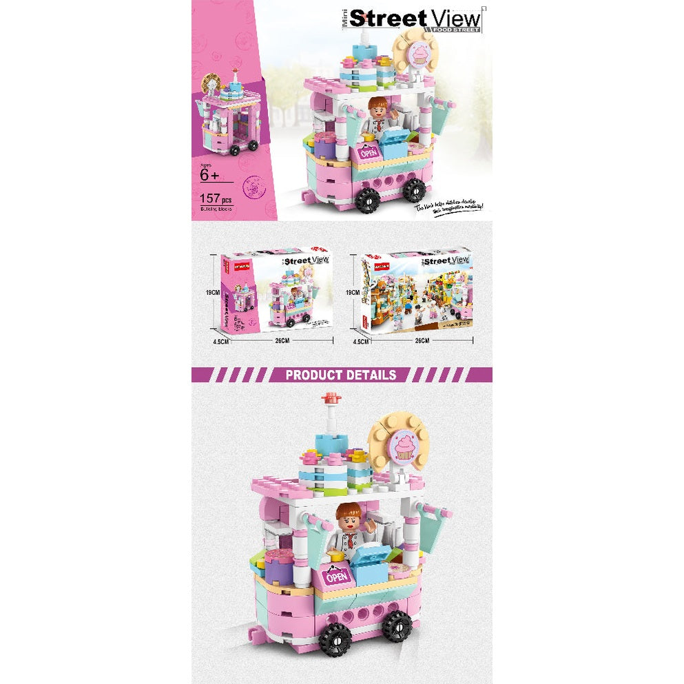 Handsome Building Block Series Cupcake Stall 157pcs