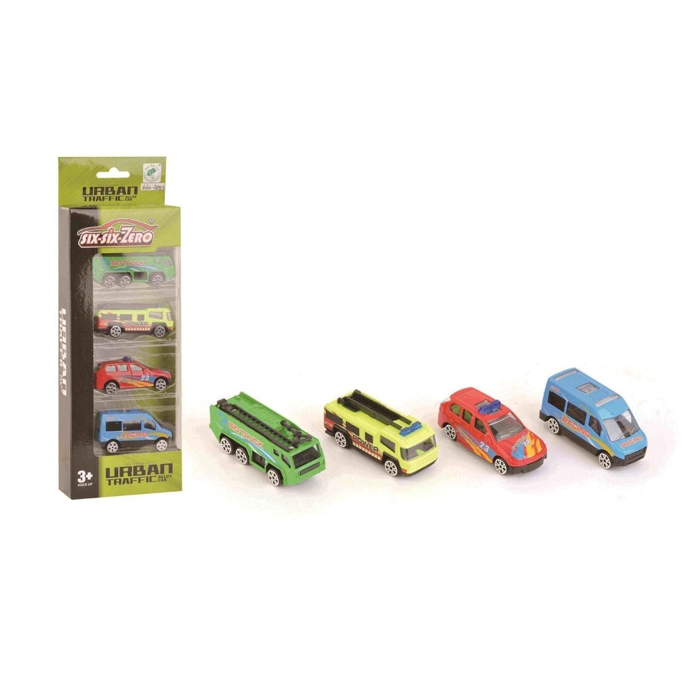 Handsome Toys mini car set, four colorful toddler toy cars