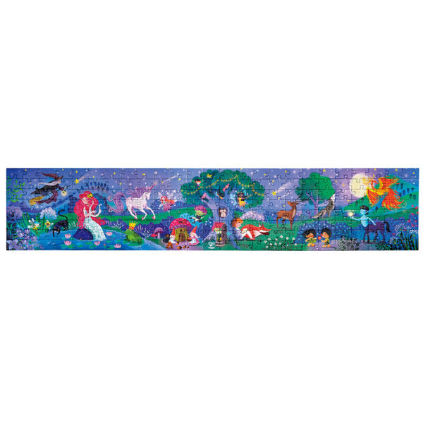 Hape Magic Forest puzzle, glow-in-the-dark panoramic forest scene with colorful woodland characters.