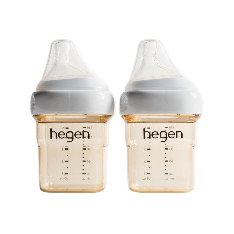 Hegen PCTO Express Store Feed Starter Kit: two HEGEN baby bottles with silicone nipples