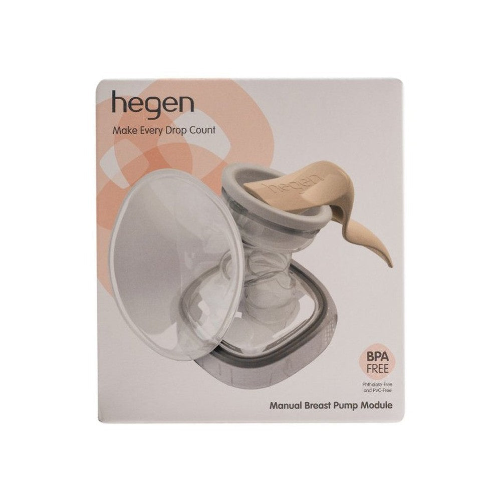 Hegen PCTO Manual Breast Pump Module; BPA-free, clear shield with beige connector