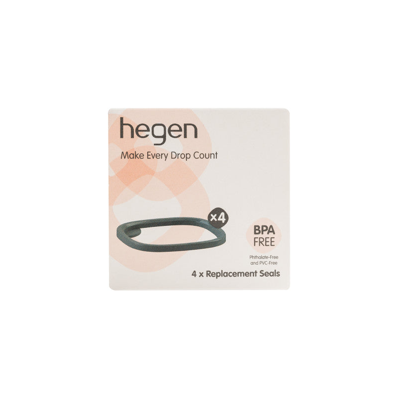 Hegen replacement seals, BPA-free silicone rings, 4-pack for baby bottle system