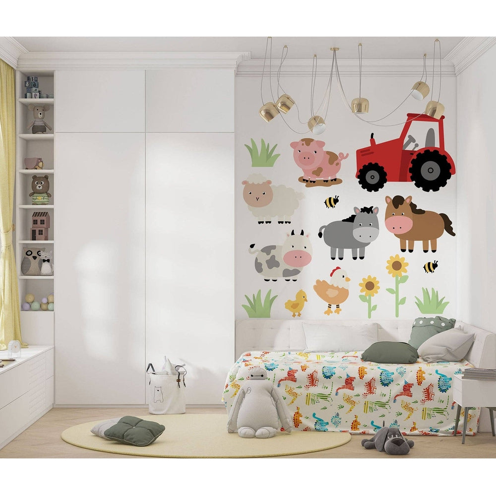 Hello Beautiful Designs Barnyard Animals Nursery Wall Stickers