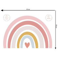 Hello Beautiful Designs Beautiful Pink Rainbow Nursery Wall Art Sticker