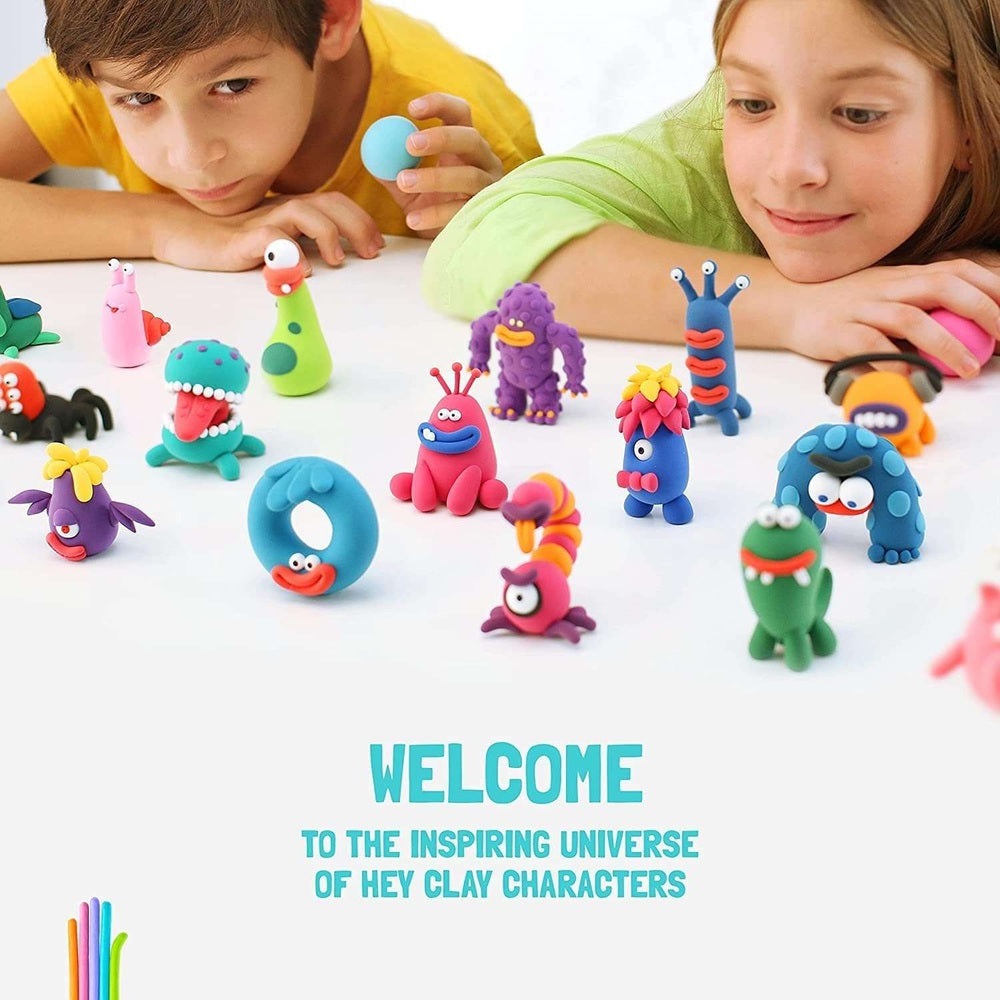 Hey Clay Poop Oops play dough set featuring 12 colorful monster figures for kids by HEY CLAY