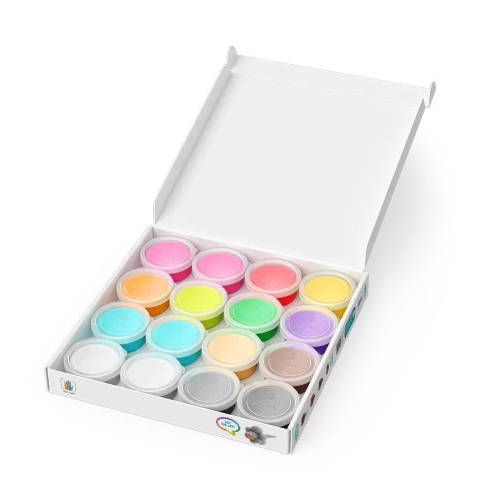 Hey Clay Poop Oops clay set with 18 multicolor pots in a white display box by HEY CLAY
