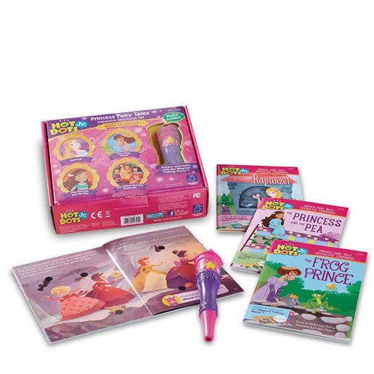 Hot Dots Jr. Princess Fairy Tales educational set with wand and four princess storybooks by HOT DOTS JR.