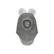 Huttelihut Balaclava Wool Alpaca Pompoms Grey Melange