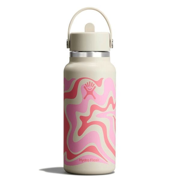 Hydro Flask 32 oz Wide Mouth Bottle With Flex Straw Cap – Callie Groove front view