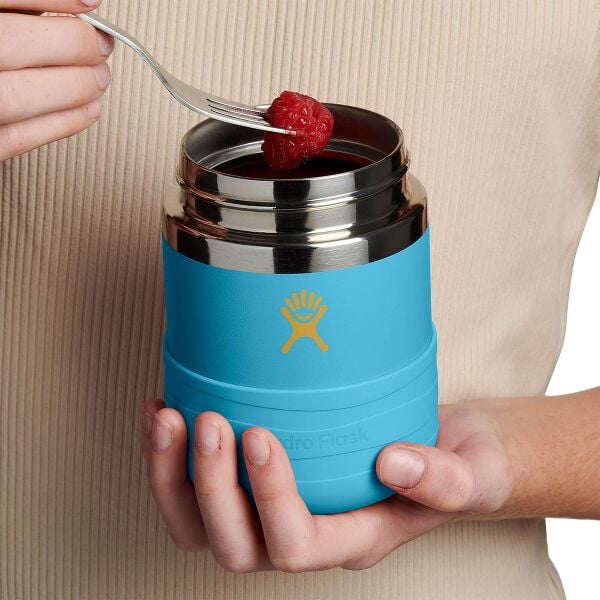Hydro Flask Kids 12 oz Insulated Food Jar And Boot – Bluejay detail or lifestyle view