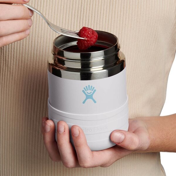 Hydro Flask Kids 12 oz Insulated Food Jar And Boot – Cloud Pink detail or lifestyle view