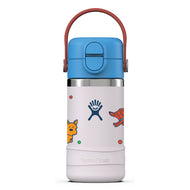 Hydro Flask Kids 12 oz Wide Mouth Bottle With Covered Straw Cap And Boot