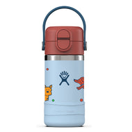 Hydro Flask Kids 12 oz Wide Mouth Bottle With Covered Straw Cap And Boot