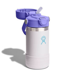 Hydro Flask Kids 12 oz Wide Mouth Bottle With Covered Straw Cap And Boot